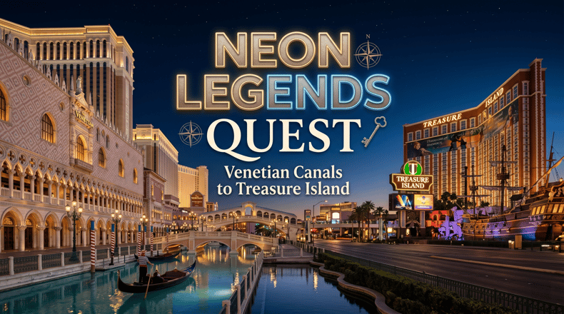 Neon Legends Quest: Venetian Canals to Treasure Island